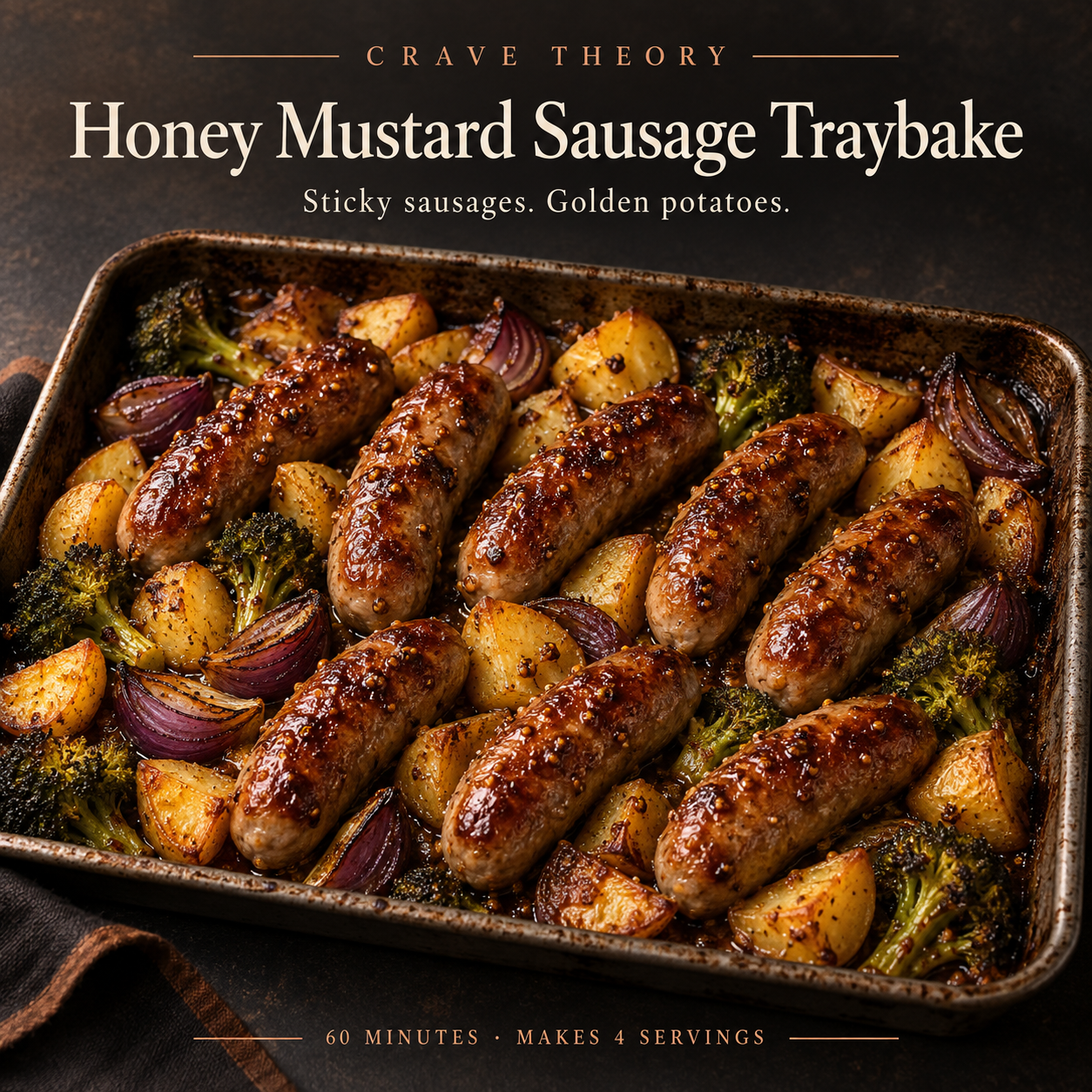 Honey Mustard Sausage Traybake — recipe cover