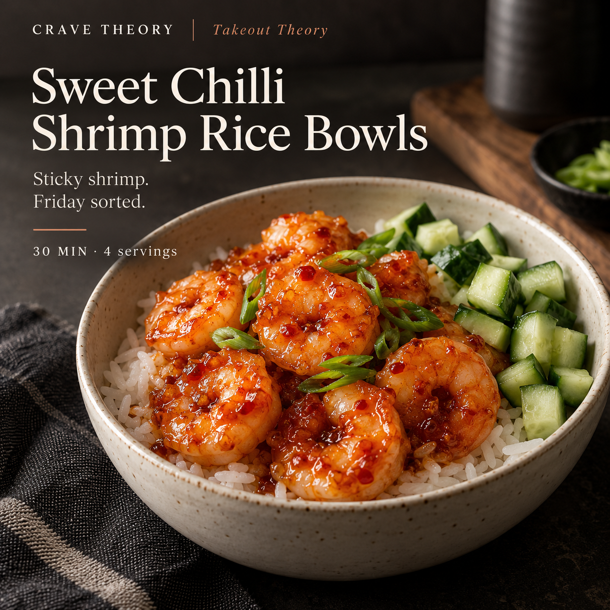 Sweet Chilli Shrimp Rice Bowls — recipe cover