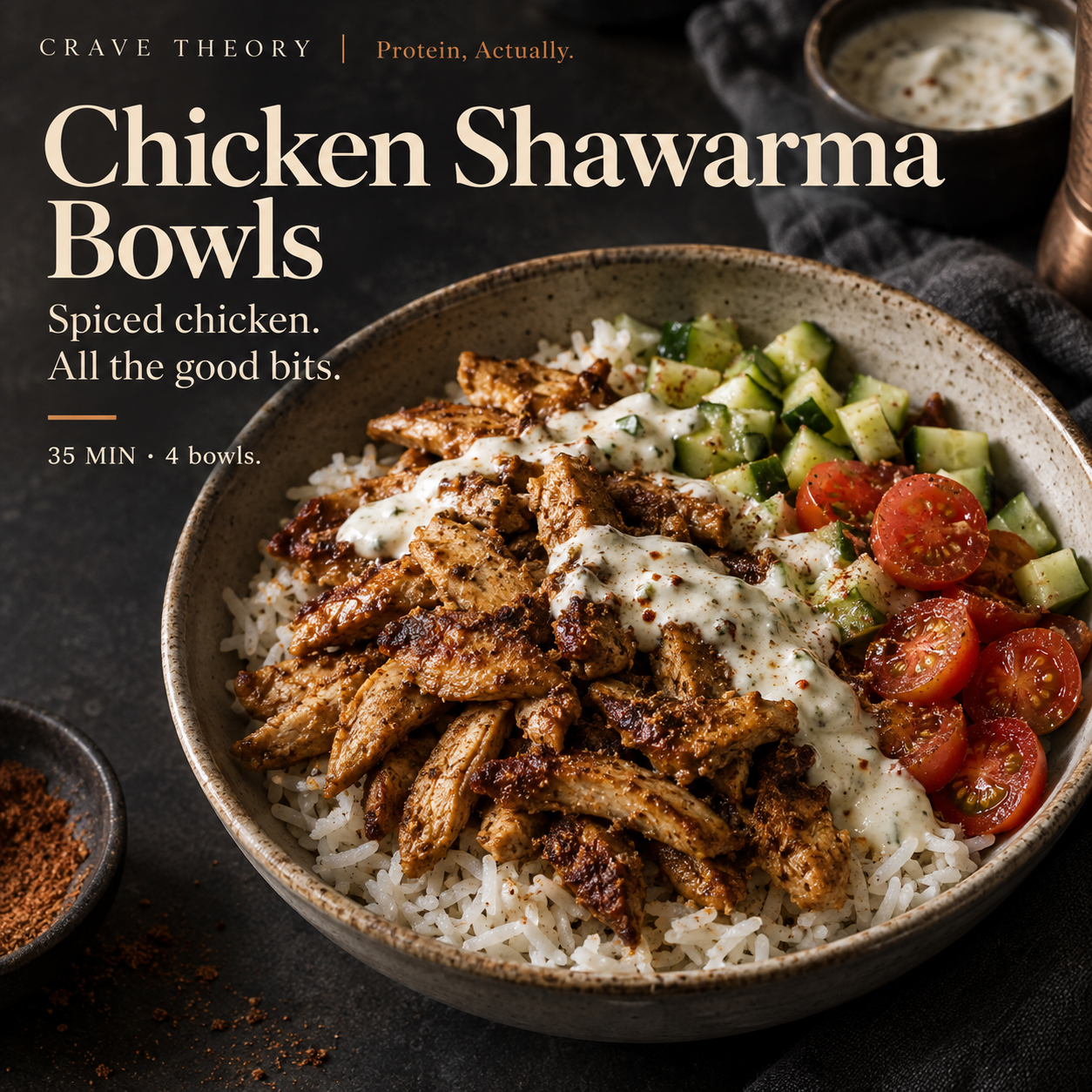 Chicken Shawarma Bowls — recipe cover
