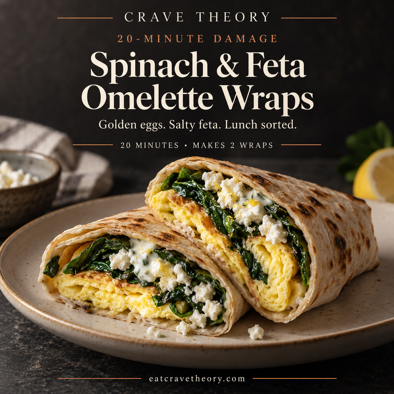 Spinach & Feta Omelette Wraps — recipe cover