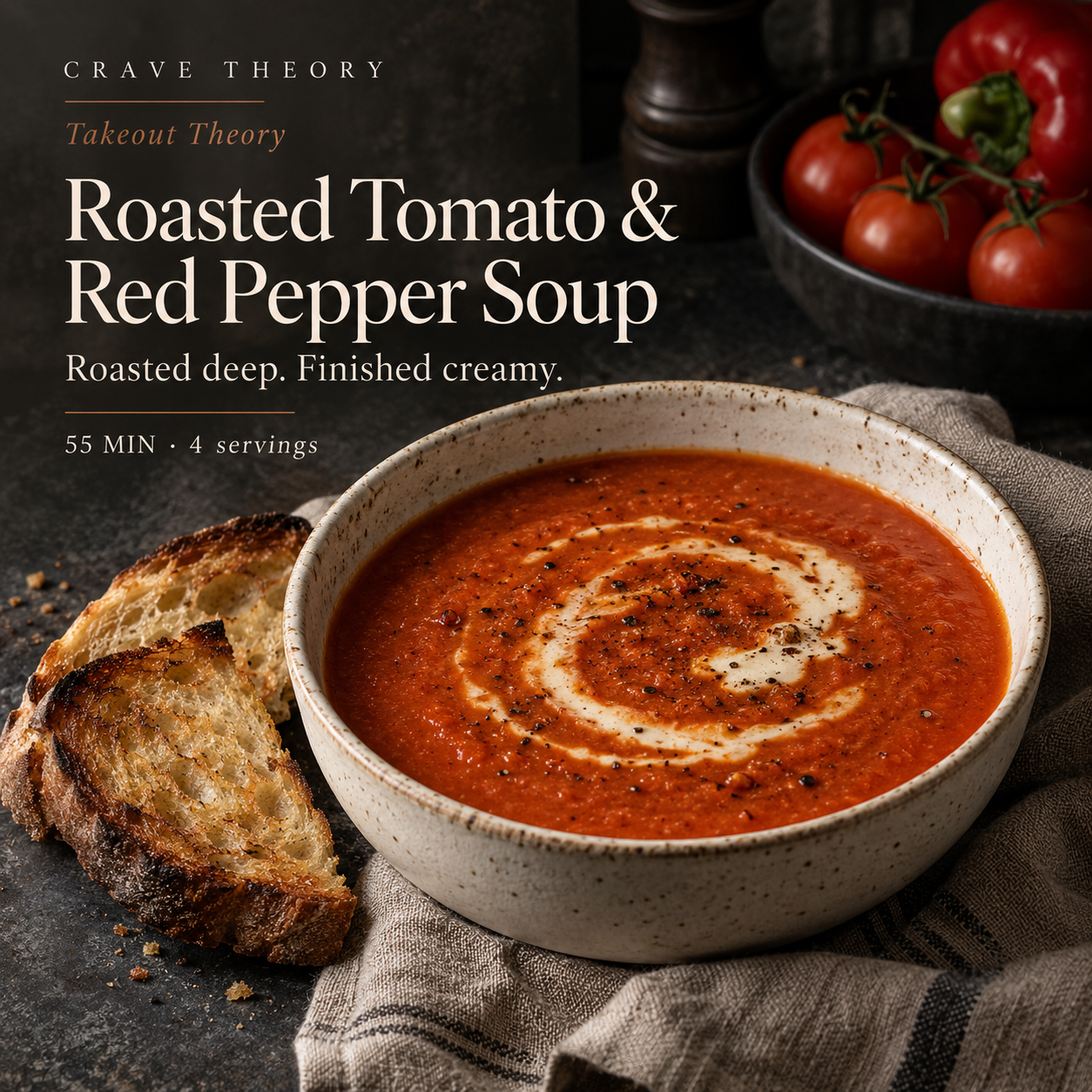 Roasted Tomato & Red Pepper Soup — recipe cover